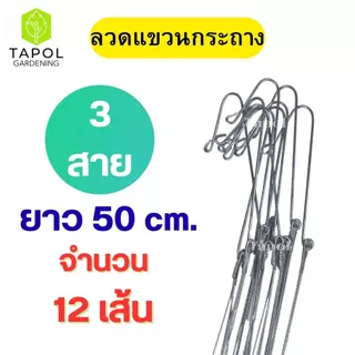 ลวดแขวนกระถางต้นไม้ 3 สาย มีหลายขนาด ลวดอย่างดีแข็งแรงทนทาน เหมาะสำหรับแขวนกระถาง แขวนกระเช้า
