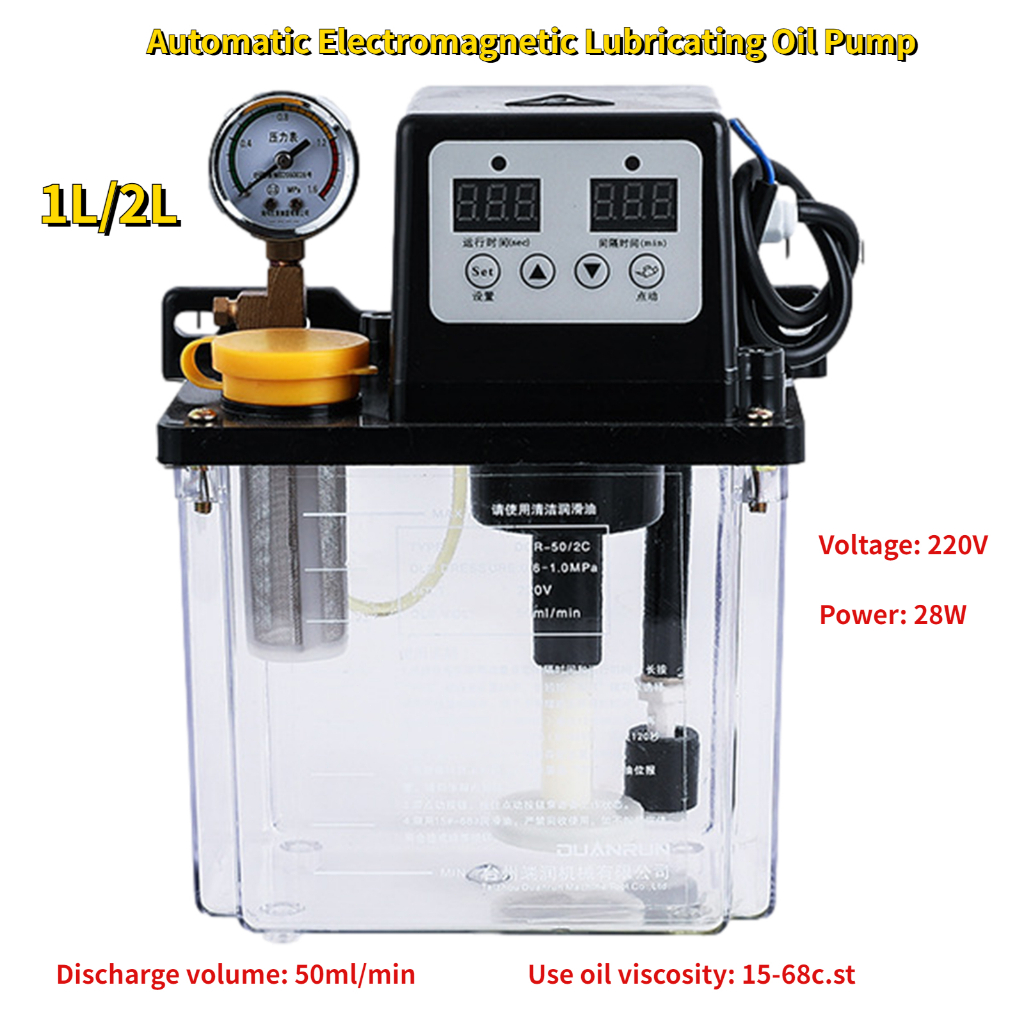 ถูกที่สุด 2L Automatic Lubricating Oil Pump CNC Lathe Machine Tool Lubricator 220V Electromagnetic Lubrication Pump 28W