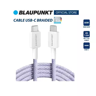[ของแท้] BLAUPUNKT สายชาร์จ USB-C แบบถัก 60W ยาว 1.2 เมตร | รองรับ PD Fast Charge | สายถักทนพิเศษ