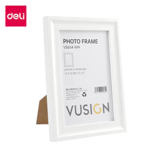 Deli กรอบรูป A4 4x6 5x7 6x8 นิ้ว 3 สี กรอบรูปไม้ กรอบรูปมินิมอล กรอบรูปราคาถูก ผิวเว้าและนูน ตกแต่ง Photo Frame