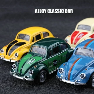 โมเดลรถเต่า Beetle รถเหล็ก ไม่มีกล่อง มีลาน เปิดประตูได้ รถคลาสสิค