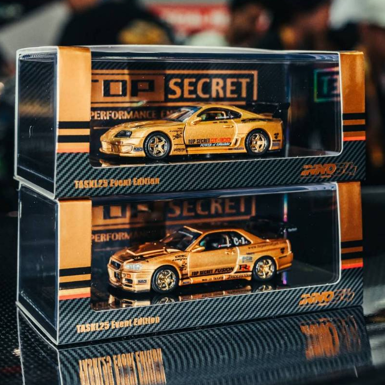 แพ็คคู่ Top secret Supra + GTR-R34 1:64 (INNO64)