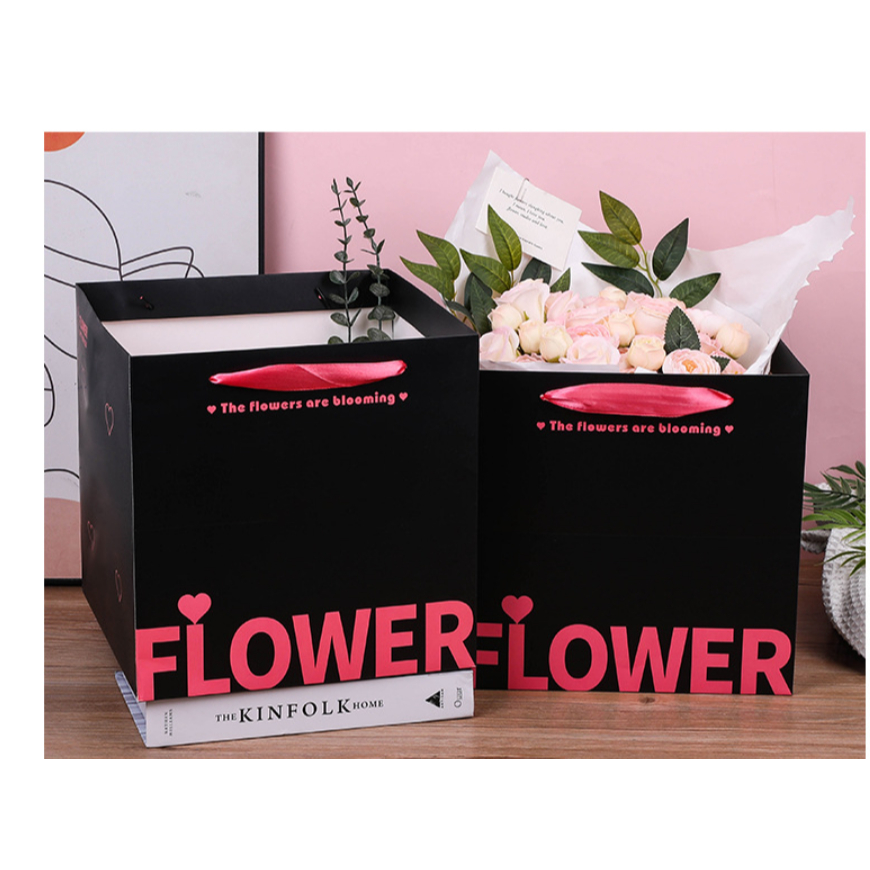 giftpackaging🍬พร้อมจัดส่ง..ถุงกระดาษสีสด ถุงของขวัญ  ถุงกระดาษใส่ดอกไม้ ตุ๊กตาFLOWER