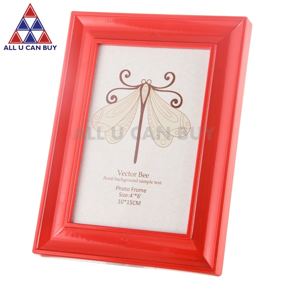 ALL U CAN BUY กรอบรูป กรอบรูปตั้งโชว์สีแดง กรอบรูปแขวนผนัง ขนาด 4x6 นิ้ว