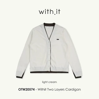 Withit Double Layers Cardigan With Black Label คาร์ดิแกนพรีเมี่ยม - OTW20574