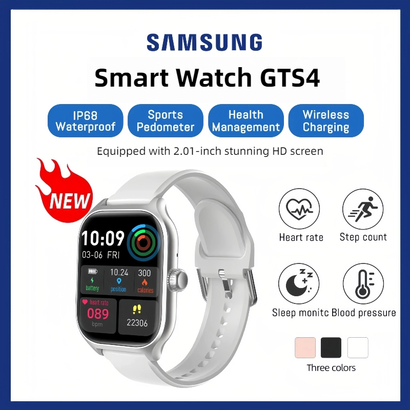 【NEW】SMART WATCH Samsung GTS4 ใหม่พร้อมหน้าจอ 2.01 นิ้ว การโทรผ่านบลูทูธ และวอลเปเปอร์ที่ปรับแต่งได้