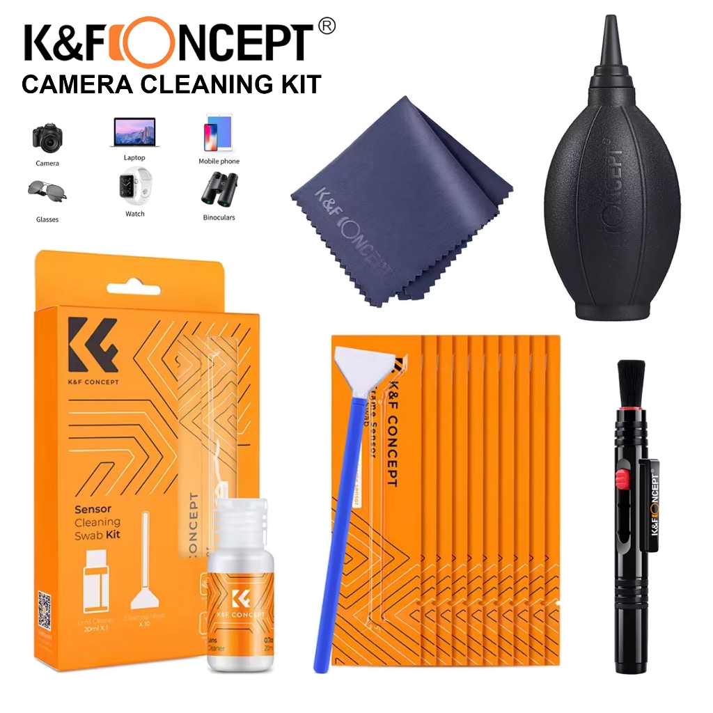 K&F CONCEPT ชุดทำความสะอาดกล้องเลนส์และ Sensor ชุดทำความสะอาด CLEANING KIT
