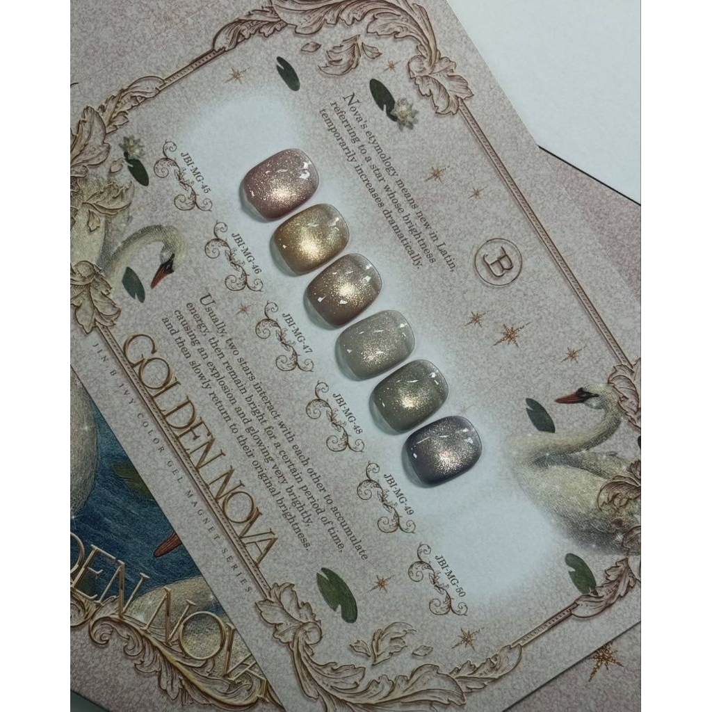 เซตสีเจล JINB🇰🇷 'Golden Nova' collection 6 สีลูกแก้วแคทอาย Cateye ของแท้จากเกาหลี พร้อมส่ง