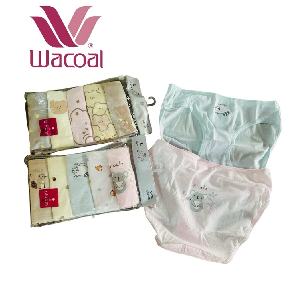 Wacoal bloom cutton รุ่น WU6J30 แพ็ค 5 ตัว