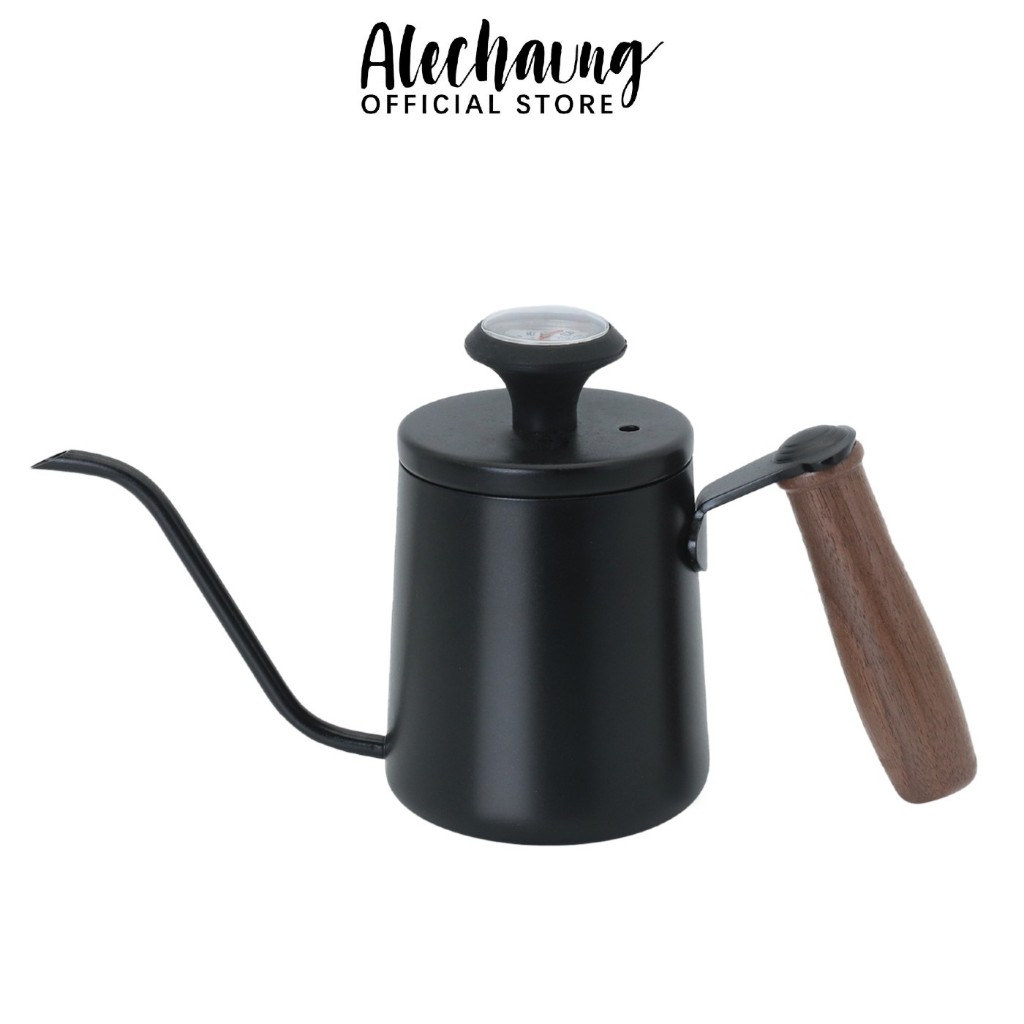 Alechaung กาดริปกาแฟด้ามไม้ กาดริป Coffee dripper กาดริปกาแฟ 350ml 600ml ดริปกาแฟเองง่ายๆ ปากเทน้ำกว้าง4มิล
