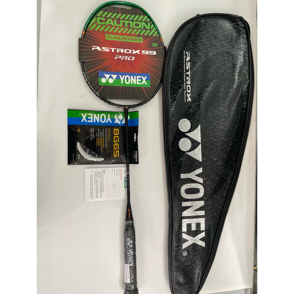 ไม้แบดyonexAstrox99proGen3(4u)สีดำเขียวตัวใหม่รหัสไทยประกัน3เดือน