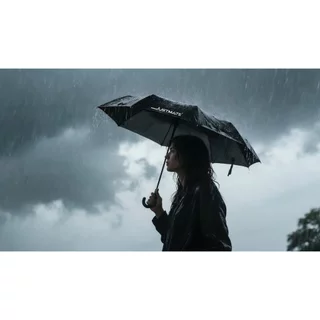 [JUSTMATE] REV-UMBRELLA ร่ม 2 ชั้น กันฝนและกันรังสี UV แบบมือจับตัว C คล้องแขนได้