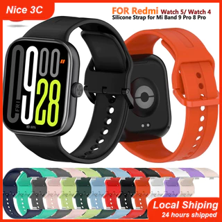 สายนาฬิกาสำหรับ Redmi Watch 5 4 สายรัดข้อมืออัจฉริยะสำหรับ Xiaomi Mi Band 9 Pro 8 Pro สายรัดข้อมือซิลิโคน อุปกรณ์เสริม