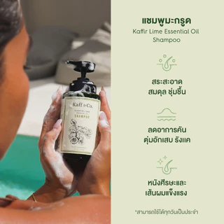 Kaff & Co. ทุกสภาพหนังศีรษะ-แห้ง คัน มีรังแค ผมชี้ฟู แชมพูมะกรูดและครีมนวดว่านหาง ขนาดเดินทาง 40 ml
