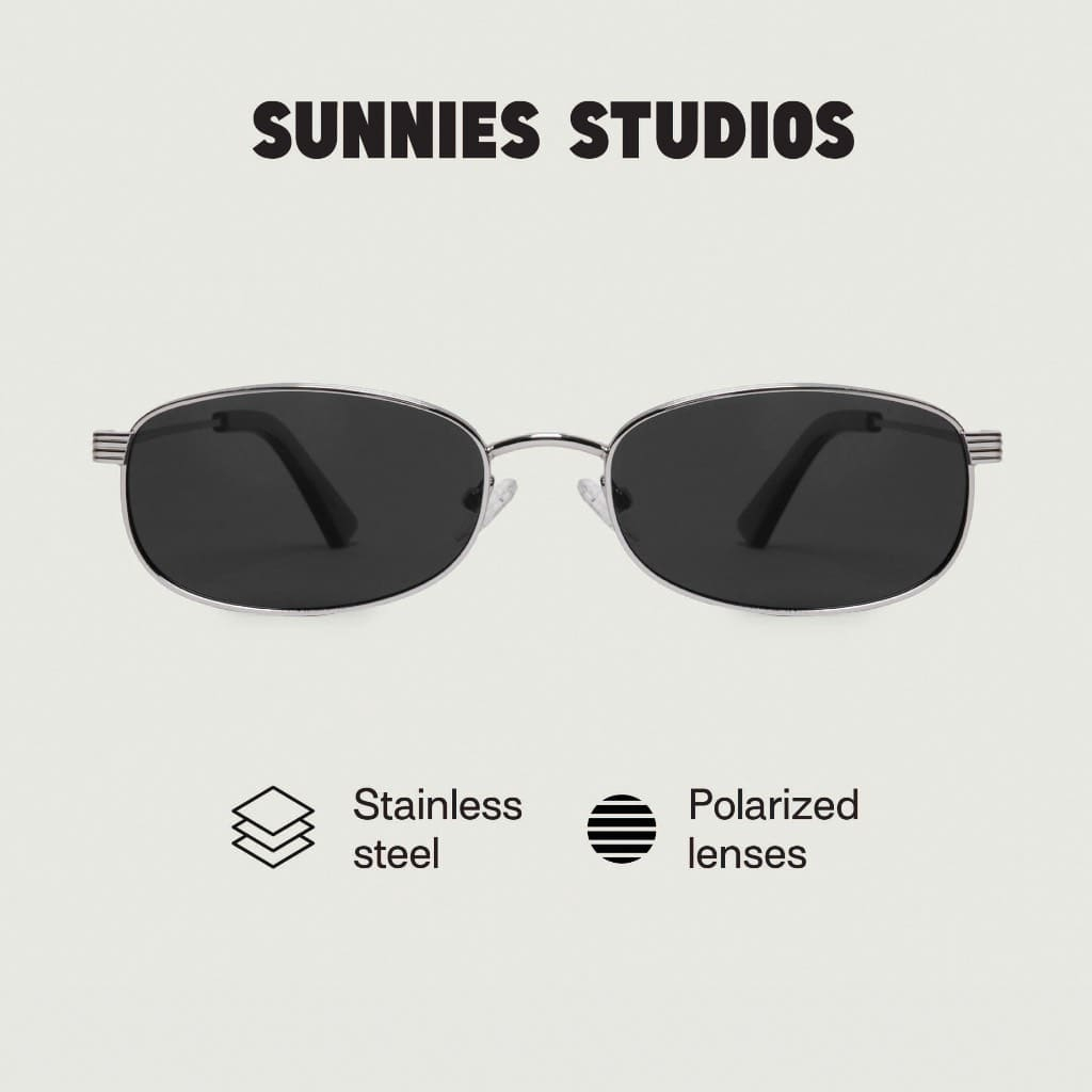 Sunnies Studios Billie (แว่นกันแดดโพลาไรซ์ทรงสี่เหลี่ยม สำหรับยูนิเซ็กส์)