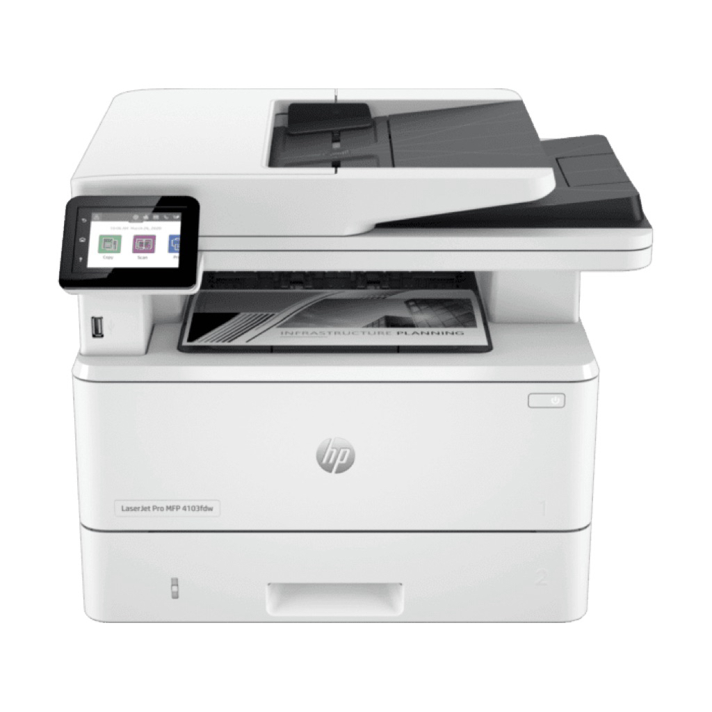 HP LaserJet Pro MFP 4103fdw (2Z629A)  เครื่องพิมพ์เลเซอร์ ขาวดำ