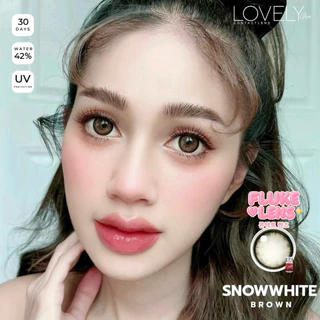 ✅New Lot 👑 Snow white เลนส์ตาหวาน ✨ ขนาดตาโต✨ Lovelyplus กรองแสงถนอมดวงตา ของแท้ผลิตที่เกาหลี snowwhite ดำ