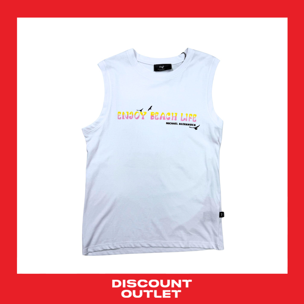 Discount Outlet เสื้อแขนกุดชาย ผ้าคอตต้อน 100%