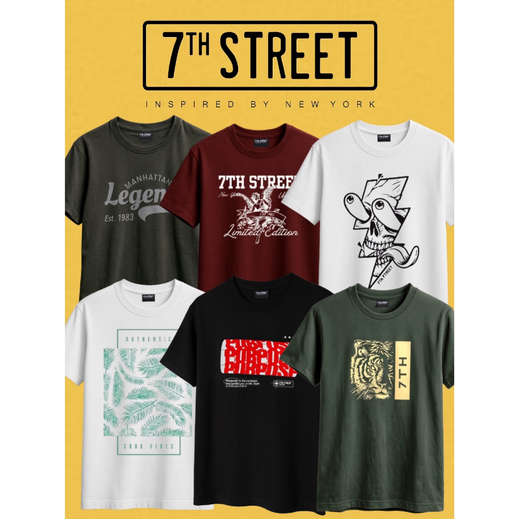 เสื้อยืด ยี่ห้อ 7TH Street เสื้อยืด Streetwear - Light collection.