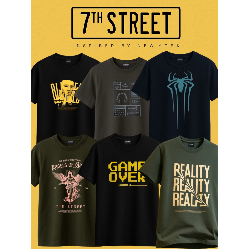 เสื้อยืด ยี่ห้อ 7TH Street ( เซเว่นสตรีท ) เสื้อยืด Streetwear - Light Collection.