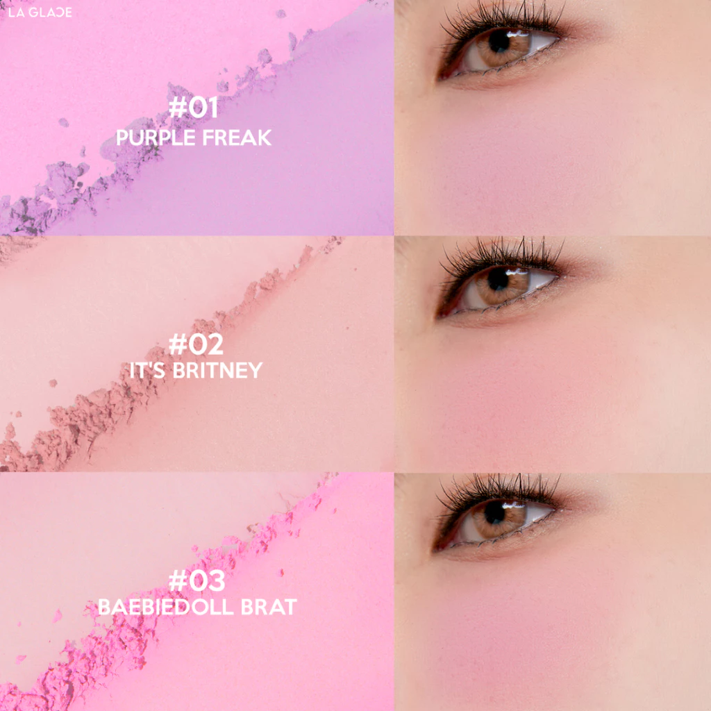 LA GLACE Brattitude Two Tone Powder Blush บลัชฝุ่นทูโทน 6 สี thumbnail 5