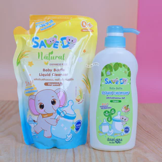 Save D เซฟดี ผลิตภัณฑ์ล้างขวดนมและจุกนมเซฟดีขวดปั๊ม 450 มล.