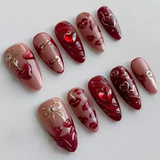 【สินค้าใหม่DD1072] พร้อมส่งในไทย แฟลชเจาะเล็บปลอม เล็บปลอมกันน้ำ กล่องละ 24 ชิ้น เล็บปลอมสำเร็จรูป