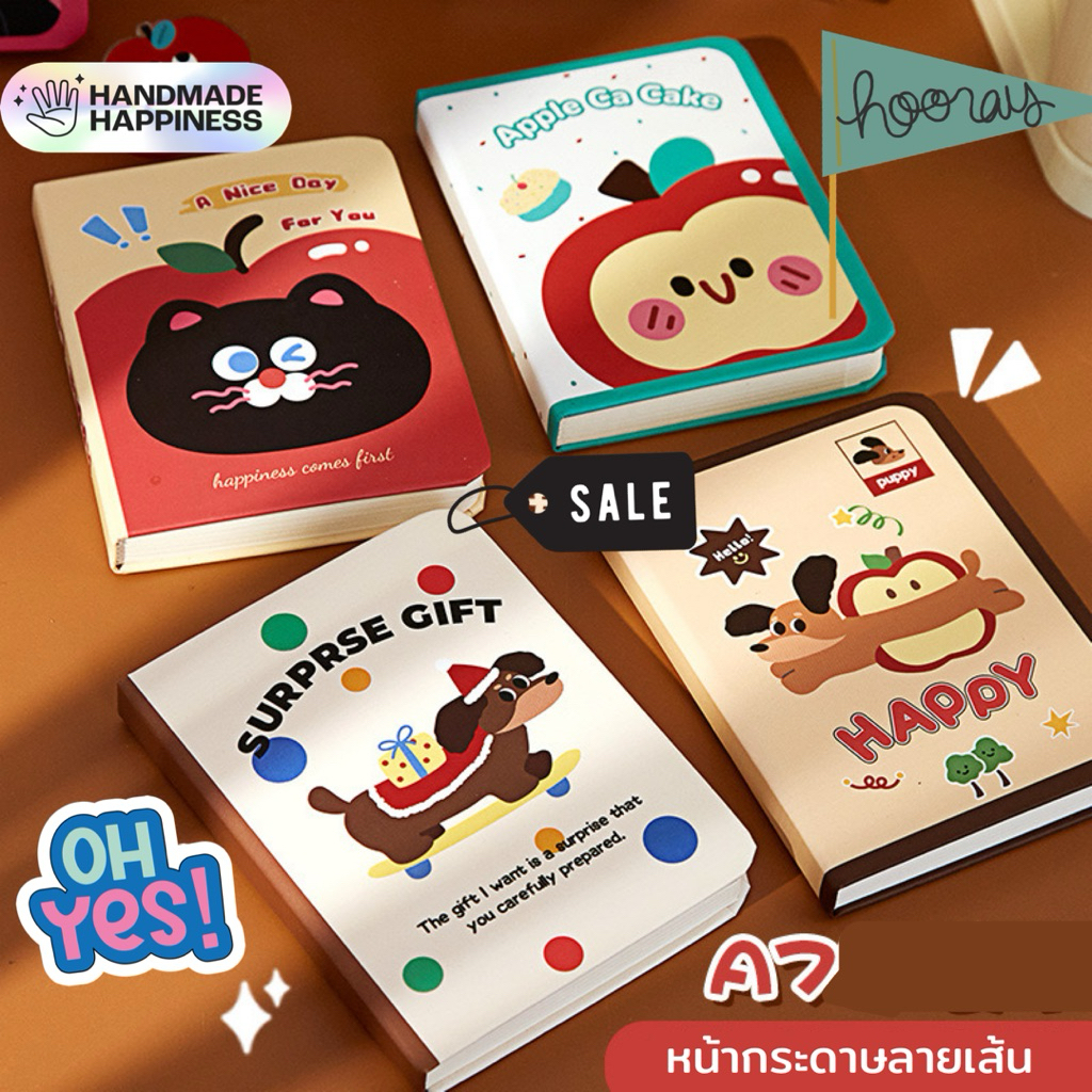 💥จัดส่งไว💥(B-00)สมุดจดบันทึกเล่มเล็กพิมพ์เส้นบรรทัด