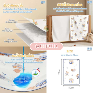 Papa แผ่นรองปัสสาวะ แผ่นรองกันเปื้อน รุ่น ST035/CEQ09-014/PRA345A-C/CEQTD001 ผ้ารองฉี่เด็ก