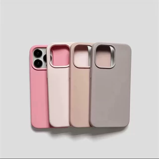 (จัดส่งทุกวัน)เคสไอโฟน ซิลิโคน โทนสีชมพู ชมพูพลาสเทล ด้านในบุกำมะหยี่ สำหรับไอโฟน 16/15/14/13/12/11