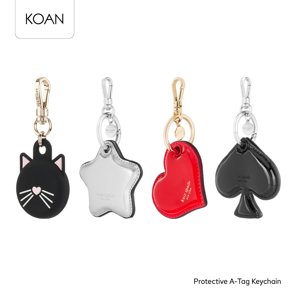 KATE SPADE พวงกุญแจ Protective ใช้สำหรับ AirTag Keychain Holder
