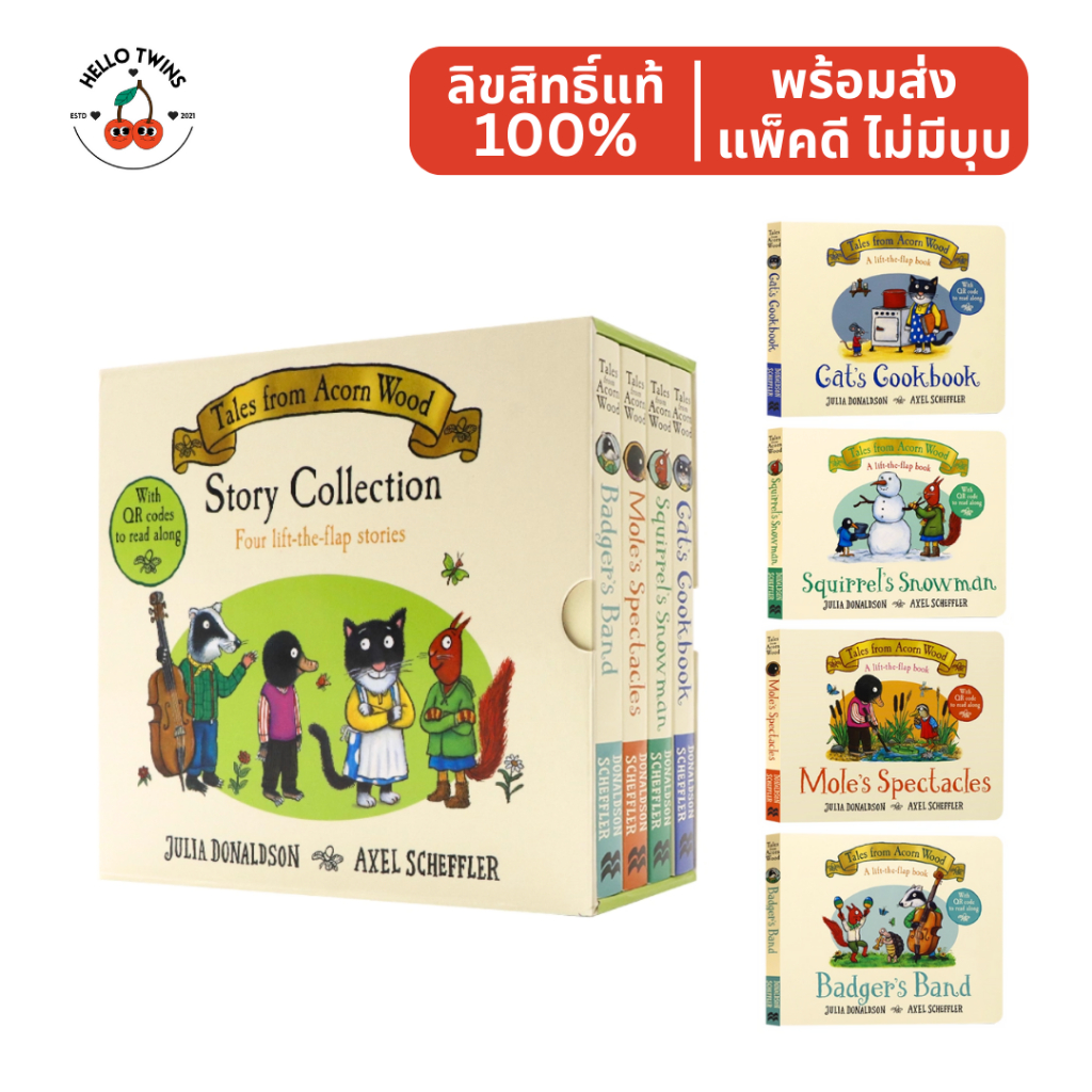 พร้อมส่ง ✅ Julia Donaldson Tales From Acorn Wood Series Collection 4 Books Set (Ages 1-5)