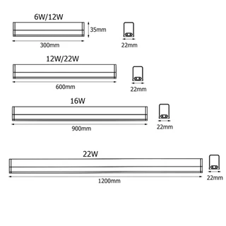 FUJILAMP T5 ชุดsetหลอดไฟนีออนLED 6W 12W 16W 22W SUPER BRIGHT Led tube Light 6500K 3000K 4000K 220V 30cm 60cm 90cm 120cm