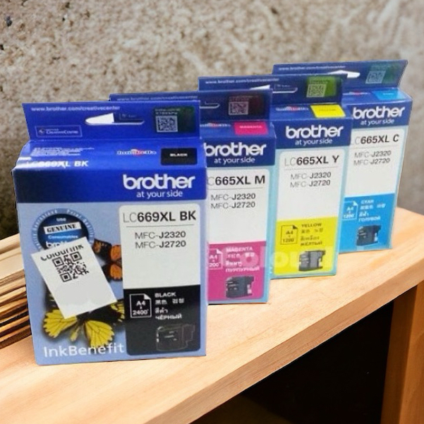 Brother LC-669XL Black LC-665XL 669 665 (Cyan/Magenta/Yellow) ของแท้ 4 สี