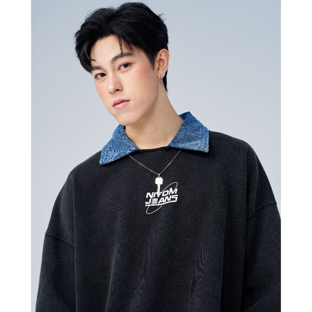 Niyom Jeans collection INDIGO : รุ่น SWT21 เสื้อสเวตเตอร์แขนยาว ผ้ายืด