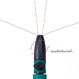 หัวฉีด + วาล์ว หัวสวมสายยางพร้อมฉีด อุปกรณ์รดน้ำต้นไม้ ปรับองศาสายน้ำได้ ข้อต่อสวมไว สายยาง4หุน