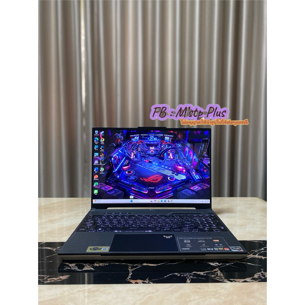 ASUS TUF GAMING A16 FA617NSR-N3016W (SANDSTORM) RX7600S 8GB แรงเทียบ4060 CPU Ryzen7-7435HS RAM 16GB 