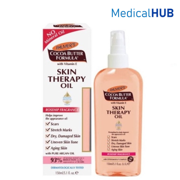 Palmer's Cocoa Butter Formula Skin Therapy Oil Rosehip ปาล์มเมอร์ ออยล์ ลดรอยแตกลาย รอยแผลเป็น 150 ML 20141