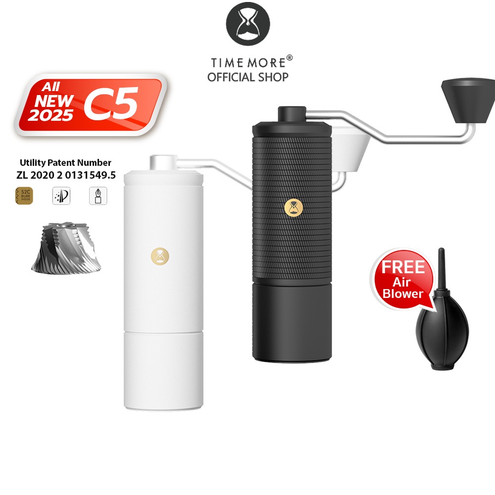 ✨🆕 TIMEMORE OFFICIAL Coffee Grinder C5 Series เครื่องบดกาแฟแบบมือหมุน ประกันศูนย์ไทย 1 ปี