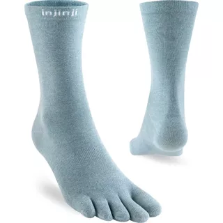 INJINJI ถุงเท้าแยกนิ้วซับใน เบสเลเยอร์ LINER CREW COOLMAX ความยาวครึ่งแข้ง เทรคกิ้ง เดินป่า ของแท้100%