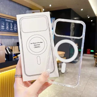 มี ส่งด่วน (For 16 Pro max) เคส ชาร์จได้ เคสใส สำหรับ iPhone 17 Air 16e 17Pro 17Promax 11,12,13,14,15 Pro Plus Promax