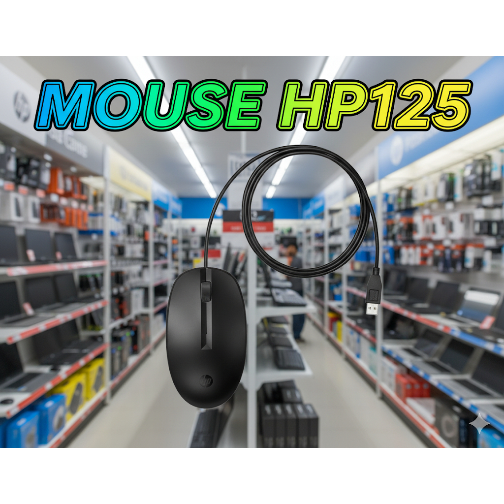 Mouse HP 125 Wired Mouse ของใหม่ มือ1 โล๊ะ สต๊อกราคาถูก จำนวนมาก