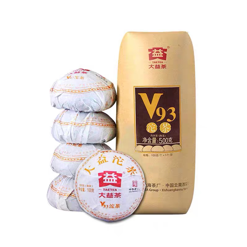 ชาผู่เอ๋อร์สุก รุ่น V93 TAETEA ต้าอี้ 大益茶 | Ripe Tuocha 沱茶 2022 (2201) 100 กรัม