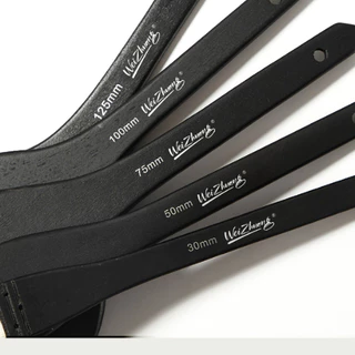 Weizhuang แปรงด้ามดำแบนขนกระรอกแท้ Squirrel Hair Flat Brush Long handled