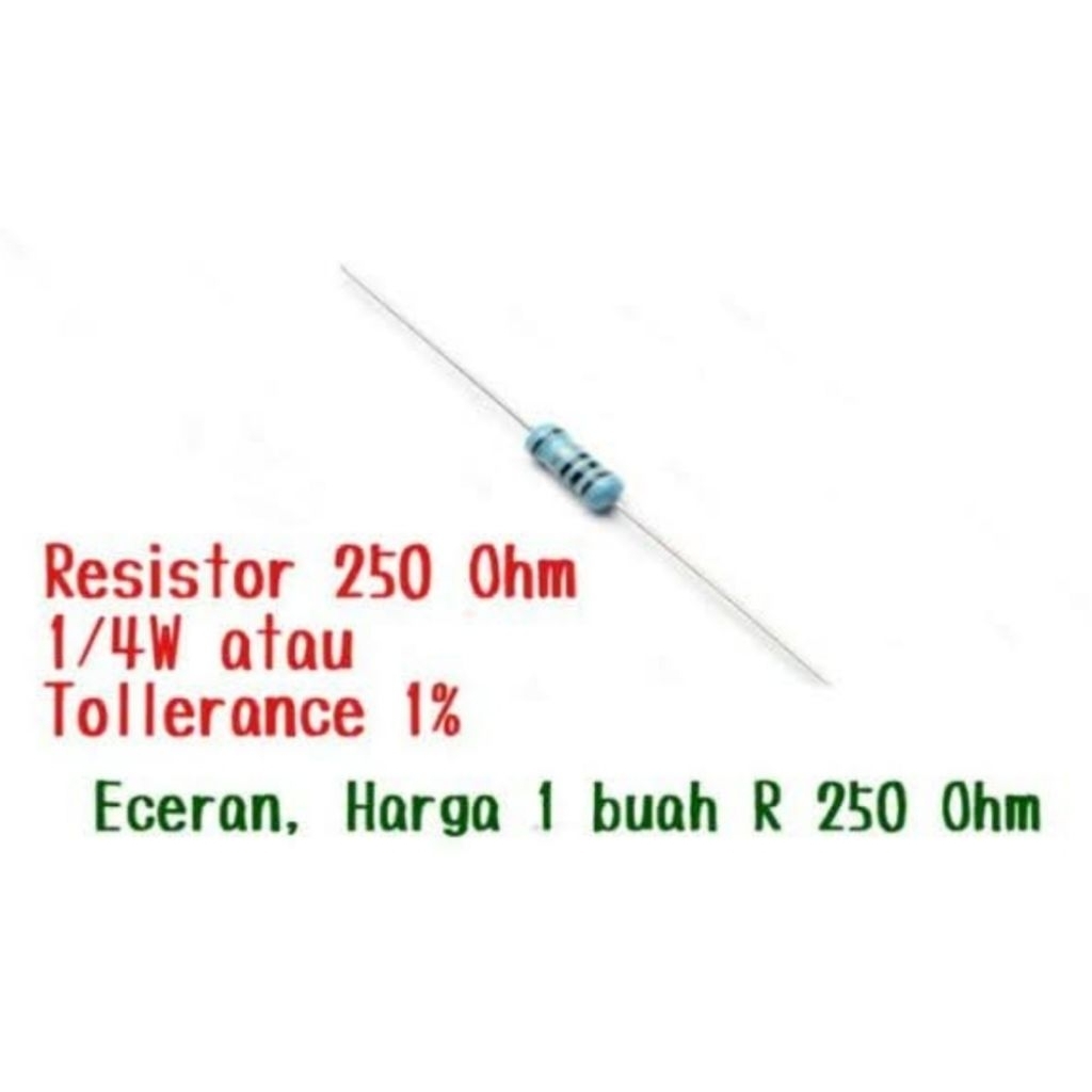 ตัวต้านทานค่า 250 Ohm ใช่งานแปลงกระแส 4-20mA 1/4W นะครับเป็น 1-5VDCจำนวน1ชิ้น – โปรปัง