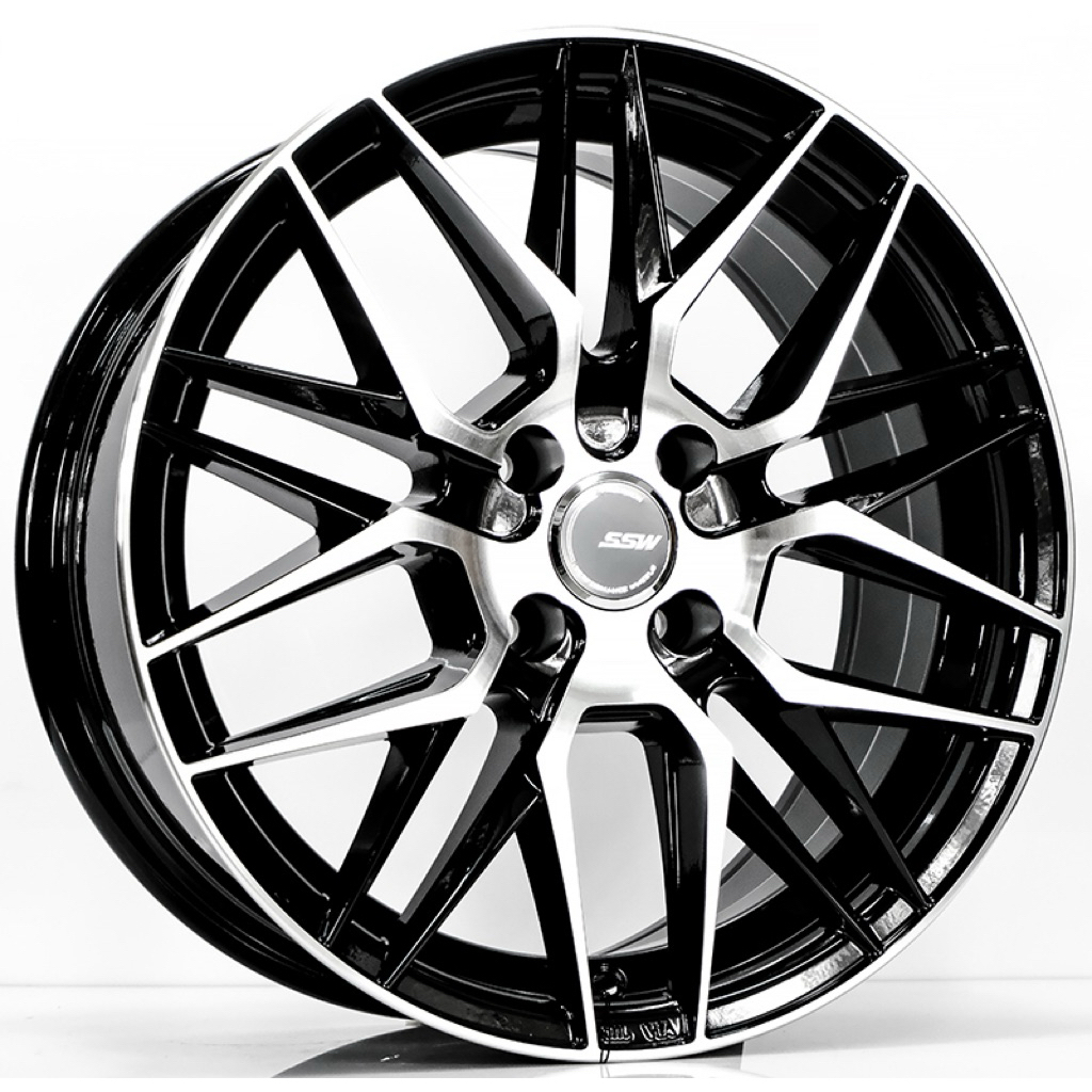 ล้อแม็ก SSW Vorsteiner S348 ขอบ 16นิ้ว 4รู100 ดำหน้าเงา กว้าง7นิ้ว ET35 [22398]