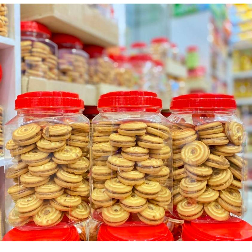 [คุกกี๊กาแฟ ขายยกกระปุก] ขนมปี๊บโหลฝาแดง ขนมปังปี๊บ VFOOD วีฟู้ดส์ กระปุกเล็ก ใหญ่ ใส่กระปุกอย่างดี