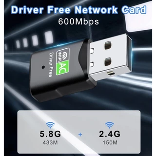 (5.0G-เขียว)รุ่นใหม่ USB WIFI 2.4GHz+5GHz ไดร์เวอร์ในตัว ไม่ต้องใช้แผ่น