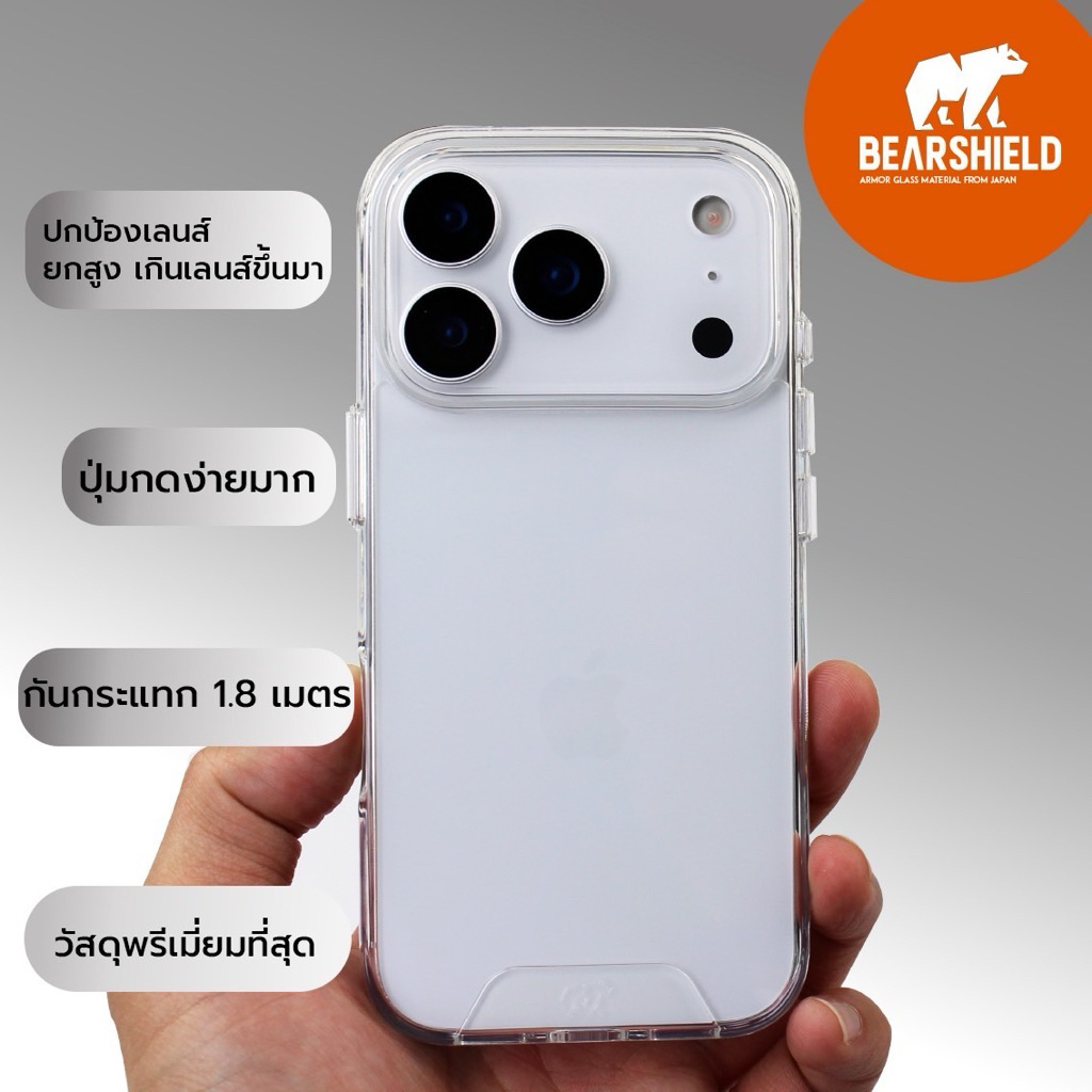 CLEAR เคสใสป้องกันจอแตก มีไอโฟน 17 Series พร้อมส่ง📌ป้องกันขอบรอบเครื่อง / สอบถามข้อมูลสินค้าก่อนสั่งซื้อนะคะ