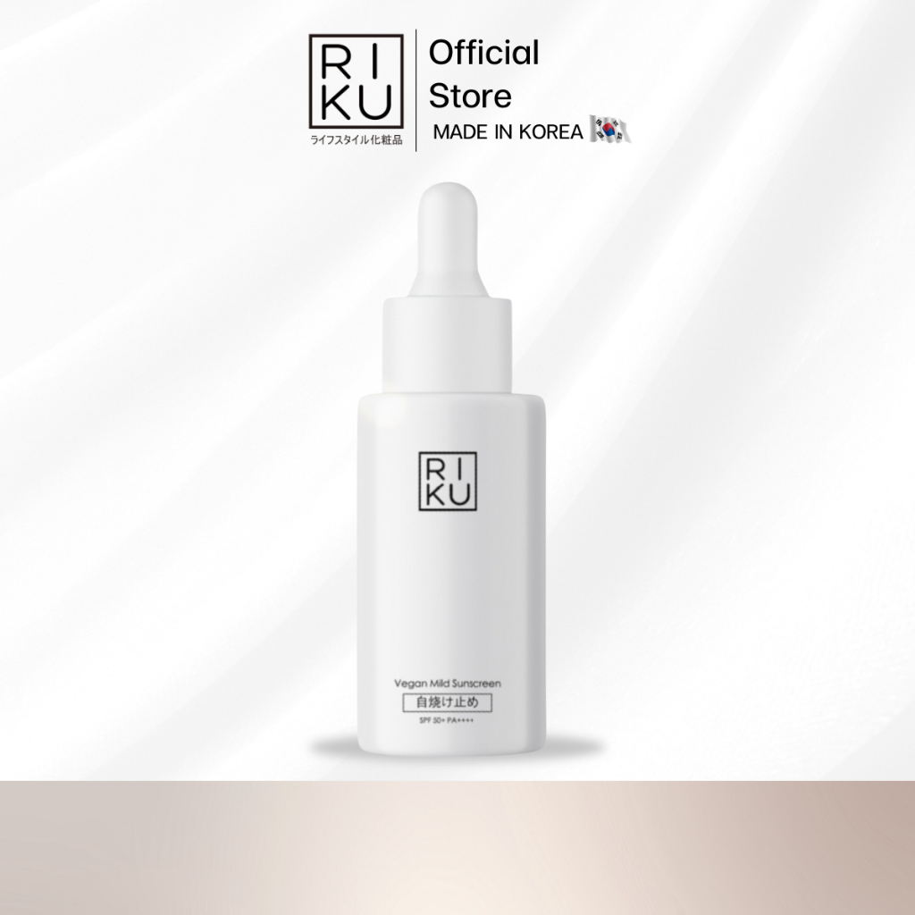 RIKU Vegan Mild Sunscreen SPF50+ PA++++ กันแดดลดสิว สูตรอ่อนโยน สำหรับเด็ก 6 ขวบขึ้นไป